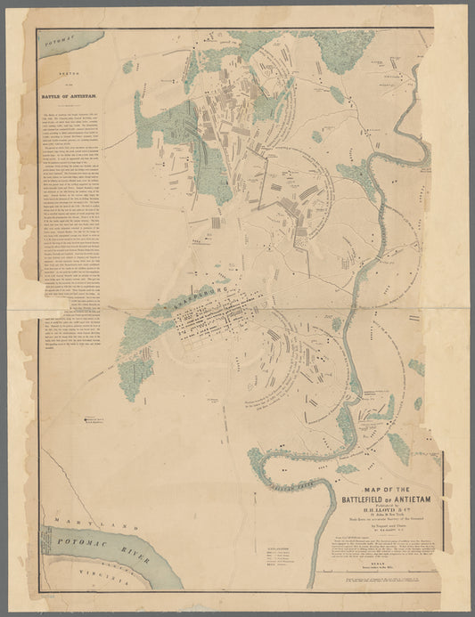 Map of the battlefield of Antietam