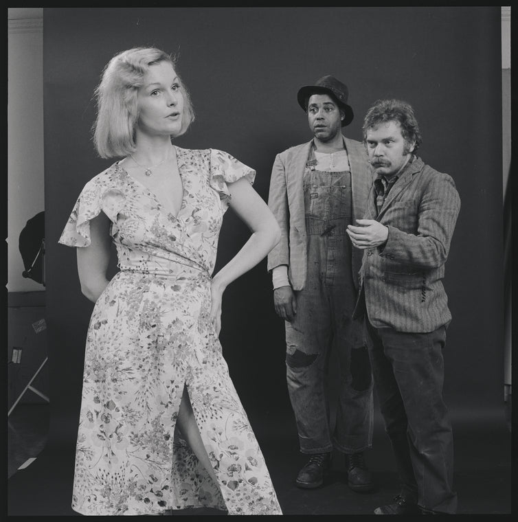 Carol Lynley, James Earl Jones and Kevin Conway in the stage production Of Mice and Men