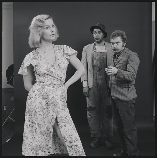 Carol Lynley, James Earl Jones and Kevin Conway in the stage production Of Mice and Men