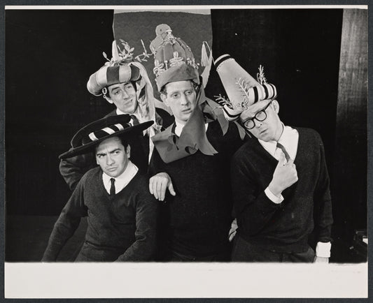 Dudley Moore, Peter Cook, Jonathan Miller and Alan Bennett in the stage production Beyond the Fringe