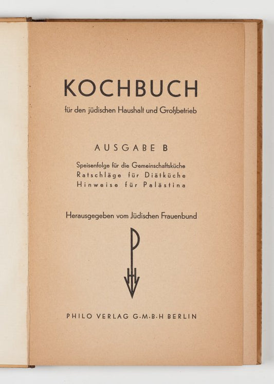 Kochbuch für den jüdische Haushalt und Grossbetrieb