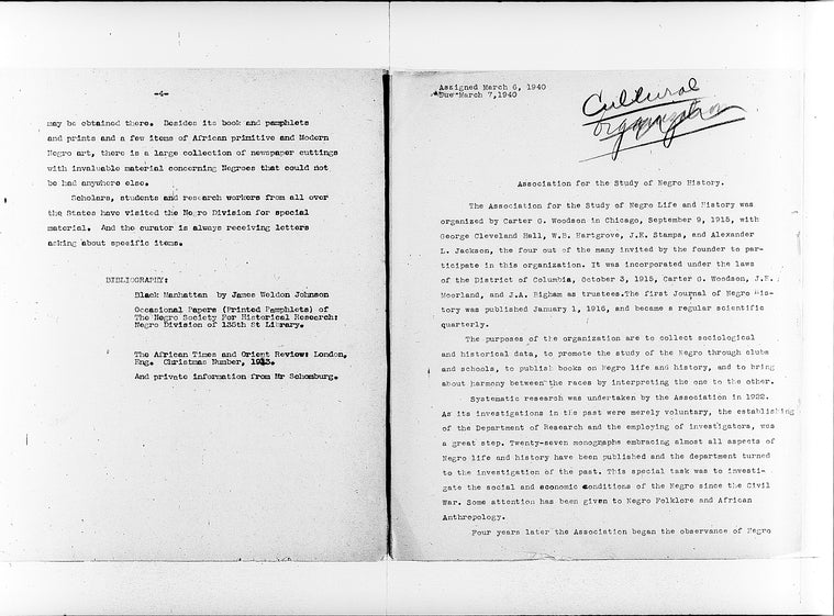 “Association for the Study of Negro History”