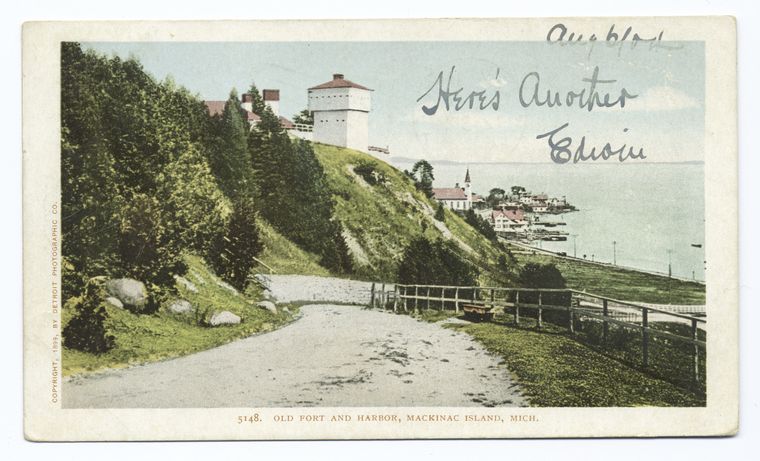 Old Fort and Harbor, Mackinac Island, Mich.