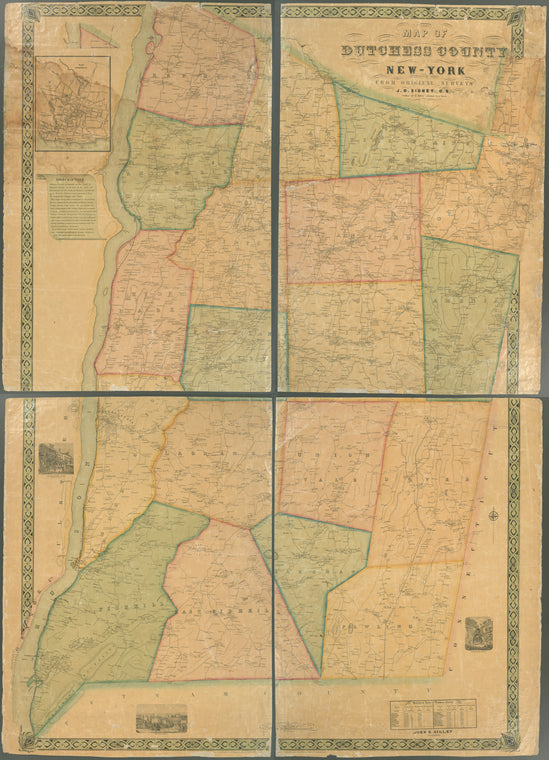 Map of Dutchess County, New-York from original surveys
