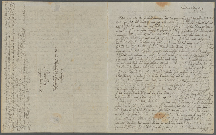 Letter from FMB to Mr. A Mendelssohn-Bartholdy, 1829 May 1
