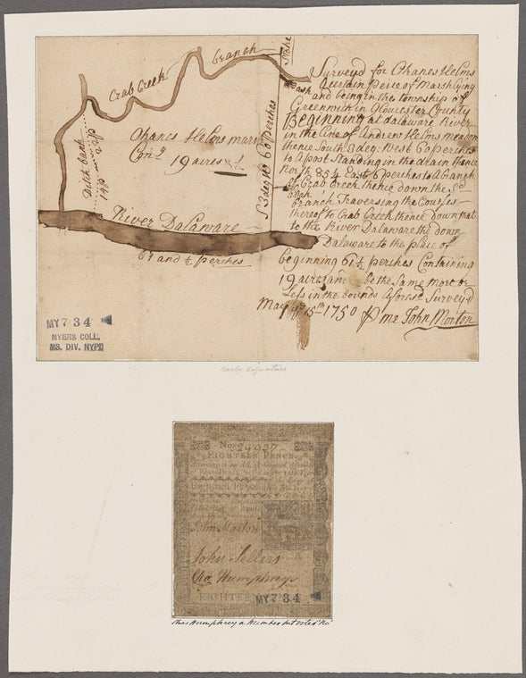 Land survey of townships of Greenwich in Gloucester Co