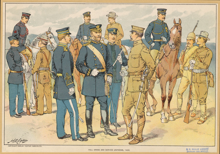 Full dress and service uniforms, 1903