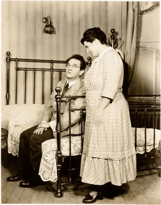 Philip Loeb and Gertrude Berg in the stage production Me and Molly (set design by Oliver Smith)