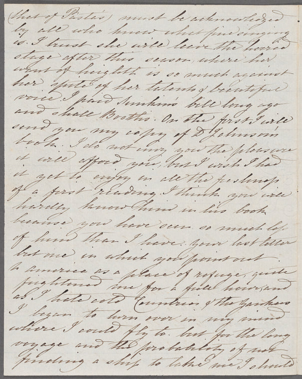 E. Dillon to Anna Maria Porter, autograph letter signed