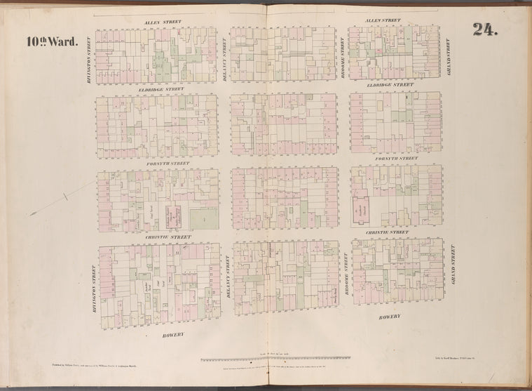 Map bounded by Bowery, Rivington Street, Allen Street, Grand Street
