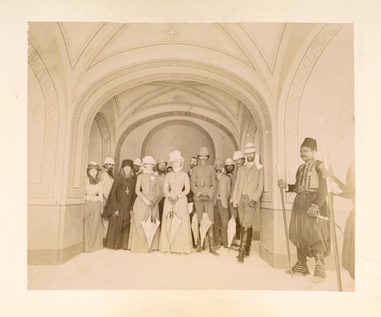 Grand Duke Sergei Aleksandrovich with an archimandrite