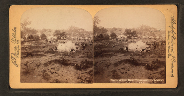 Battles of Bull Run. Stonewall, Jackson's entrenched lines.