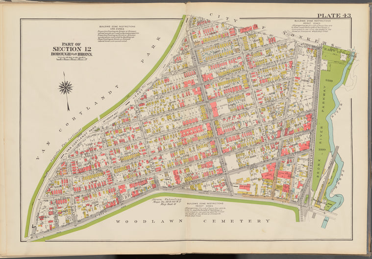 Double Page Plate No. 43, Part of Section 12, Borough of the Bronx: [Bounded by Van Cortlandt Park East, E. 242nd Street, Martha Avenue, E. 240th Street, McLean Avenue, (Bronx River Parkway) Webster Avenue and E. 233rd Street]