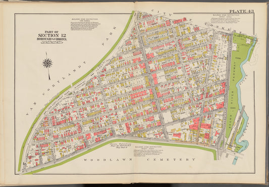 Double Page Plate No. 43, Part of Section 12, Borough of the Bronx: [Bounded by Van Cortlandt Park East, E. 242nd Street, Martha Avenue, E. 240th Street, McLean Avenue, (Bronx River Parkway) Webster Avenue and E. 233rd Street]