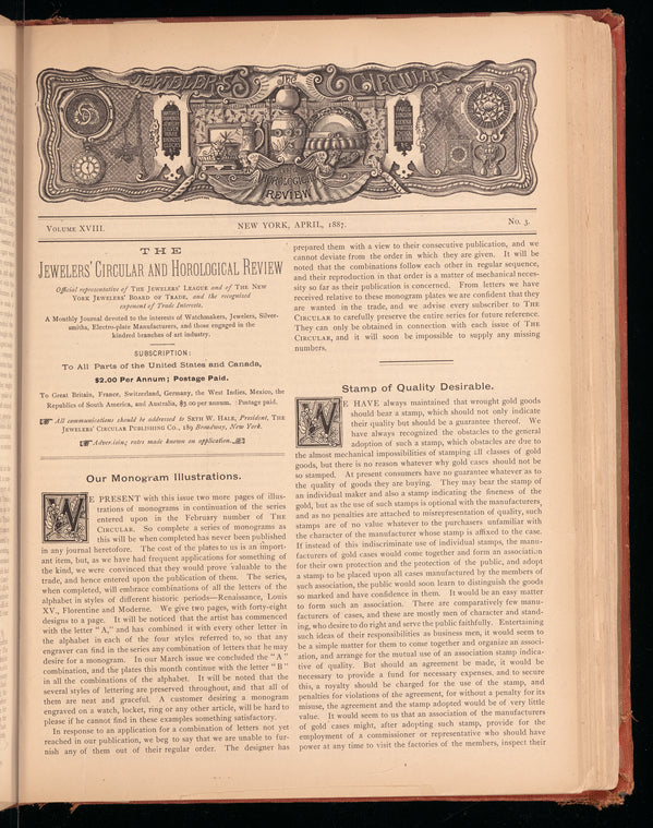 The jewelers' circular and horological review