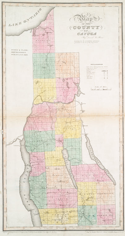 Map of the county of Cayuga