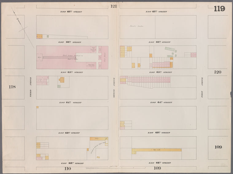 Map bounded by East 67th Street, First Avenue, East 62nd Street, Third Avenue