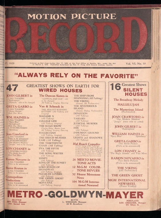 Motion picture record