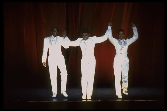 Dancers (L-R) Dule Hill, Tarik Winston & Dormeshia Sumbry in a scene fr. the replacement cast of the Broadway musical revue "Black and Blue." (New York)