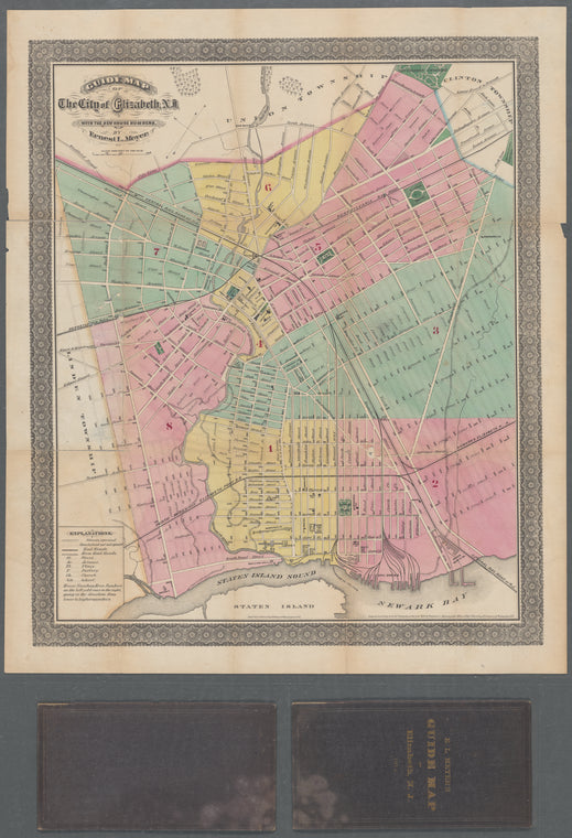 Guide map of the city of Elizabeth, N.J. with the new house numbers