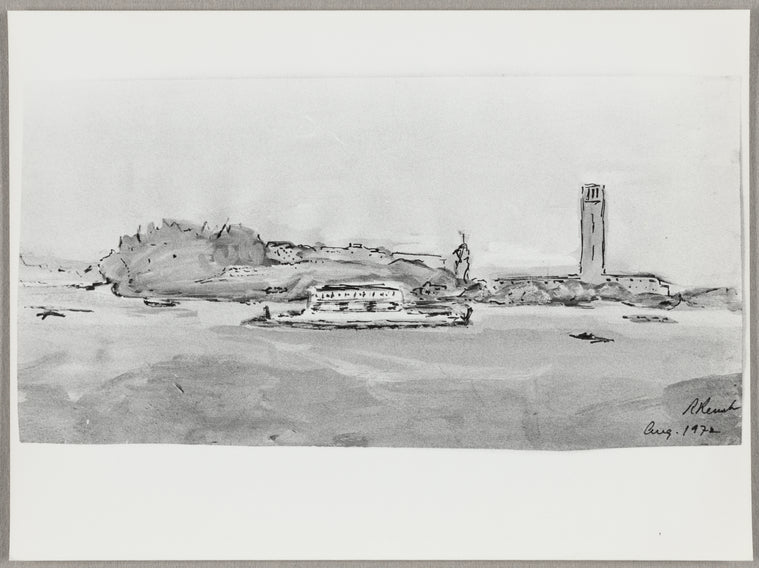 Photograph of a sketch of Venice by Regina Resnik