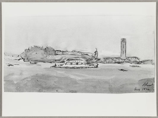 Photograph of a sketch of Venice by Regina Resnik