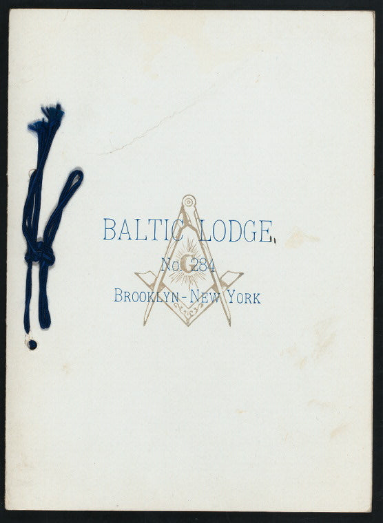 DINNER & RECEPTION TO THE PAST DISTRICT DEPUTY GRAND MASTERS [held by] BALTIC LODGE  NO.284 [at] "BROOKLYN, NY" (LODGE)