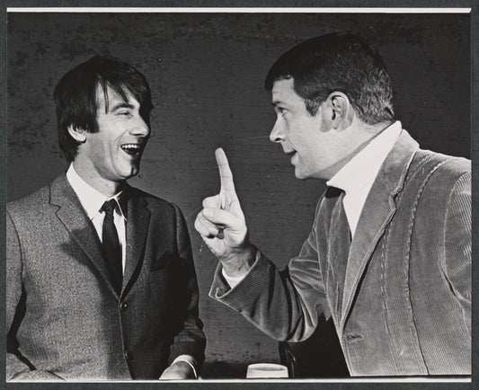 Keith Baxter and Robert Reed in rehearsal for the stage production Avanti!