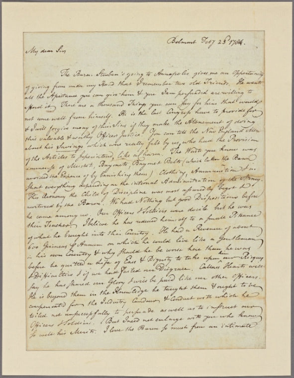 Letter to [Horatio] Gates