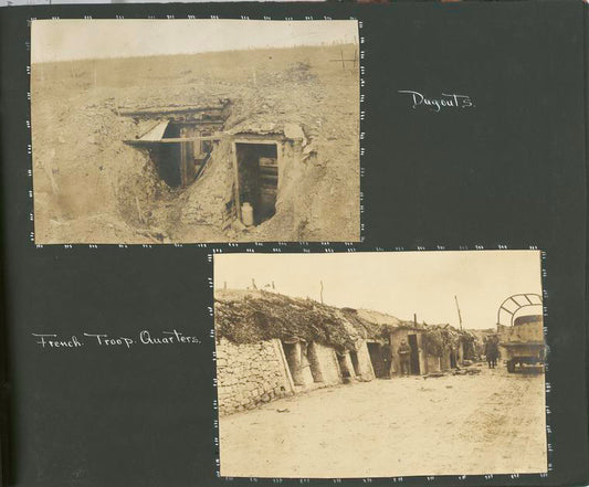 Dugouts; French troop quarters