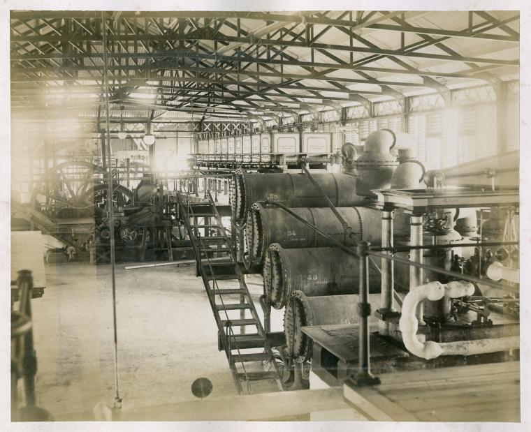 Inside a factory.