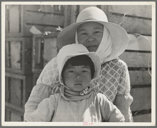 Japanese mother and daughter, agricultural workers near Guadalupe, California