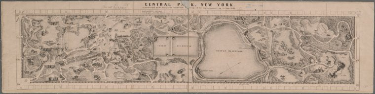 Central Park, New York - A picturesque guide to all the improvements up to June 1865.