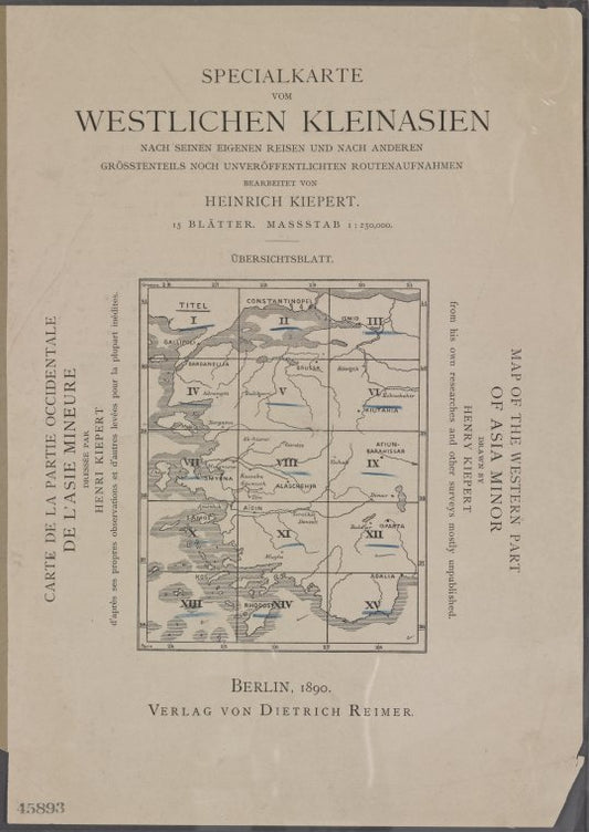 Specialkarte vom westlichen Kleinasien...