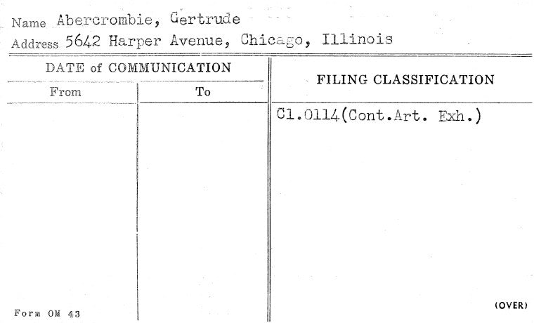 Abercrombie, Gertrude