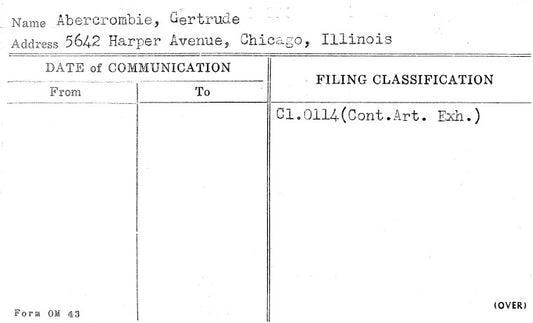 Abercrombie, Gertrude