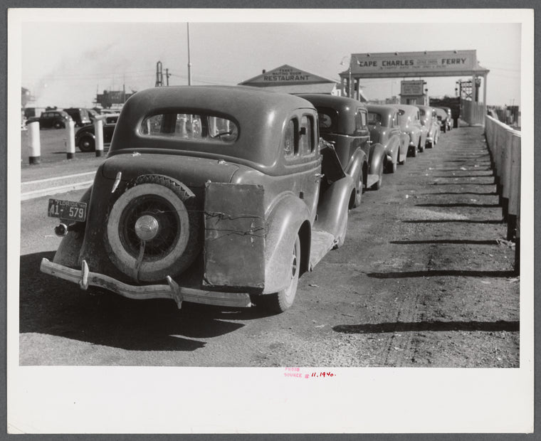 Cars waiting for the Norfolk-Cape Charles ferry at Little Creek, Virginia
