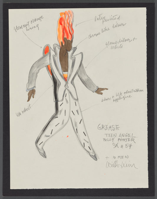 Grease: Costume sketch for Teen Angel (Billy Porter) + 10 Men