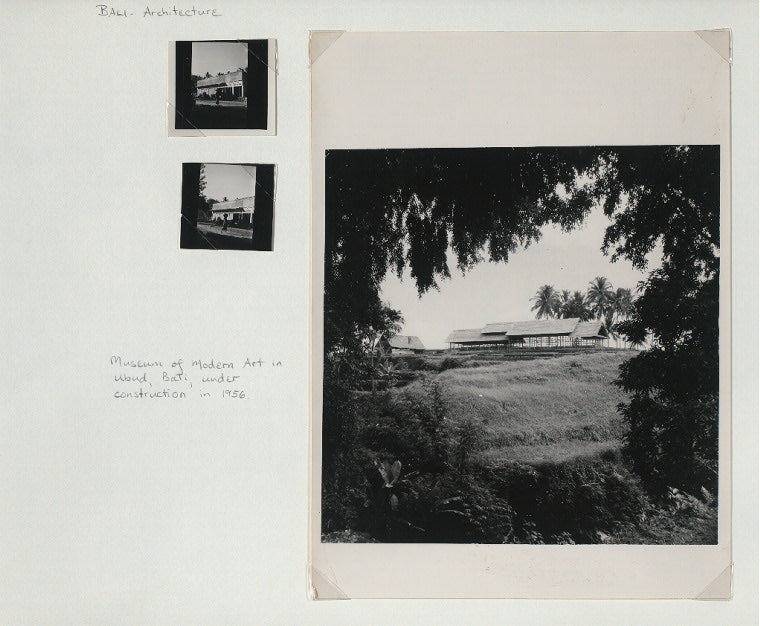 Bali - Architecture: Museum of Modern Art in Ubud, Bali, under construction in 1956