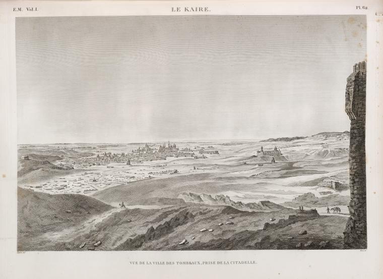 Le Kaire [Cairo]. Vue de la ville des tombeaux, prise de la Citadelle.