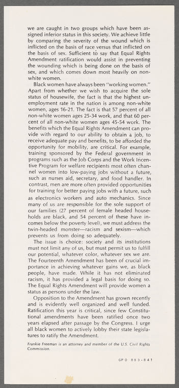 What's in it for Black Women?