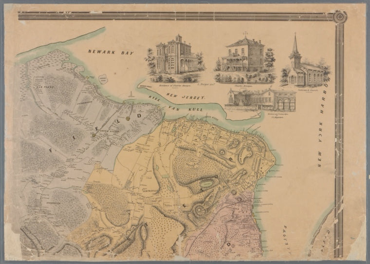 Map of Staten Island, or Richmond County, New York