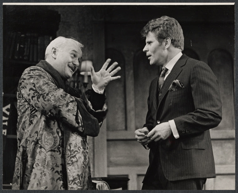 David Kossoff and Bruce Glover in the stage production Two Weeks Somewhere Else