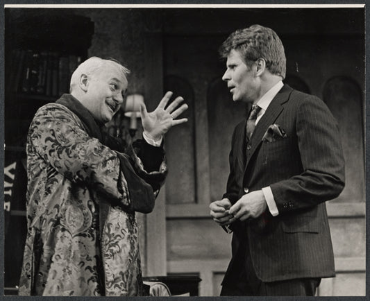 David Kossoff and Bruce Glover in the stage production Two Weeks Somewhere Else