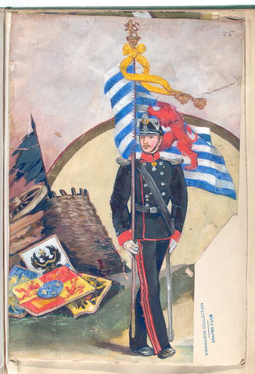 Soldier with flag