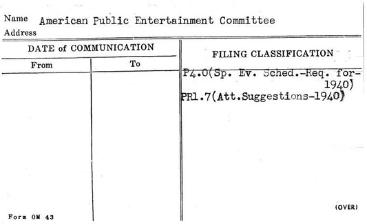 American Public Entertainment Committee