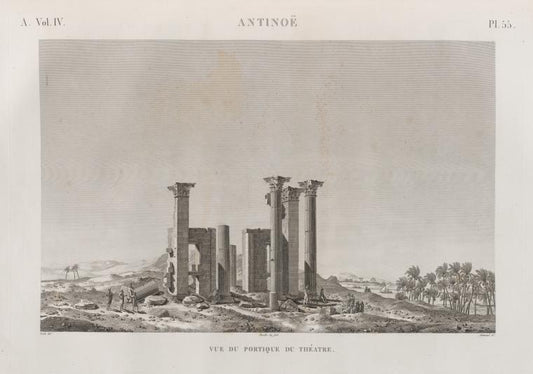 Antinoë [Antinoöpolis]. Vue du portique du Théatre.