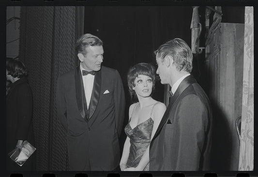 John V. Lindsay, Jill Haworth and Roddy McDowall at opening night of the stage production Cabaret
