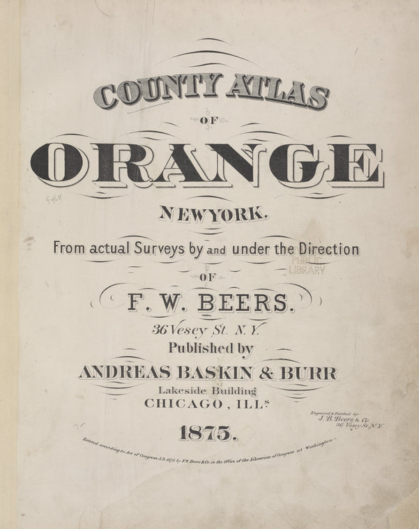 County atlas of Orange, New York