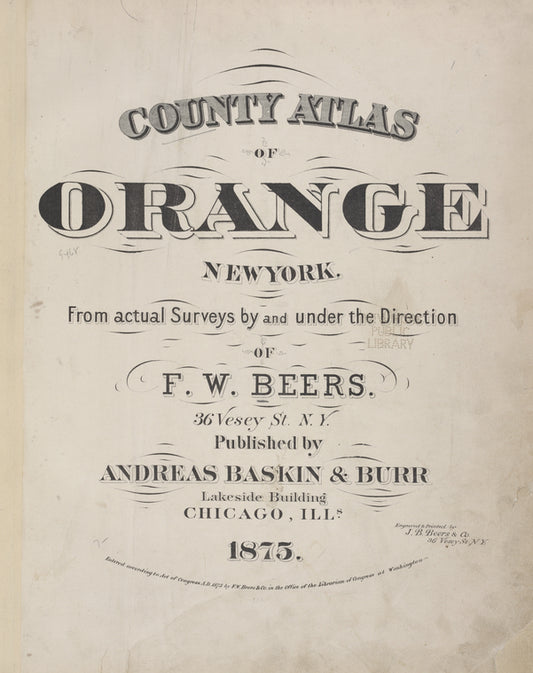 County atlas of Orange, New York